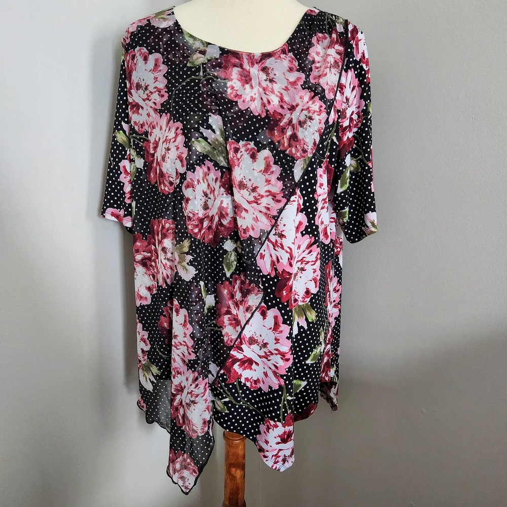 Adele & May Floral Polka Dot Top